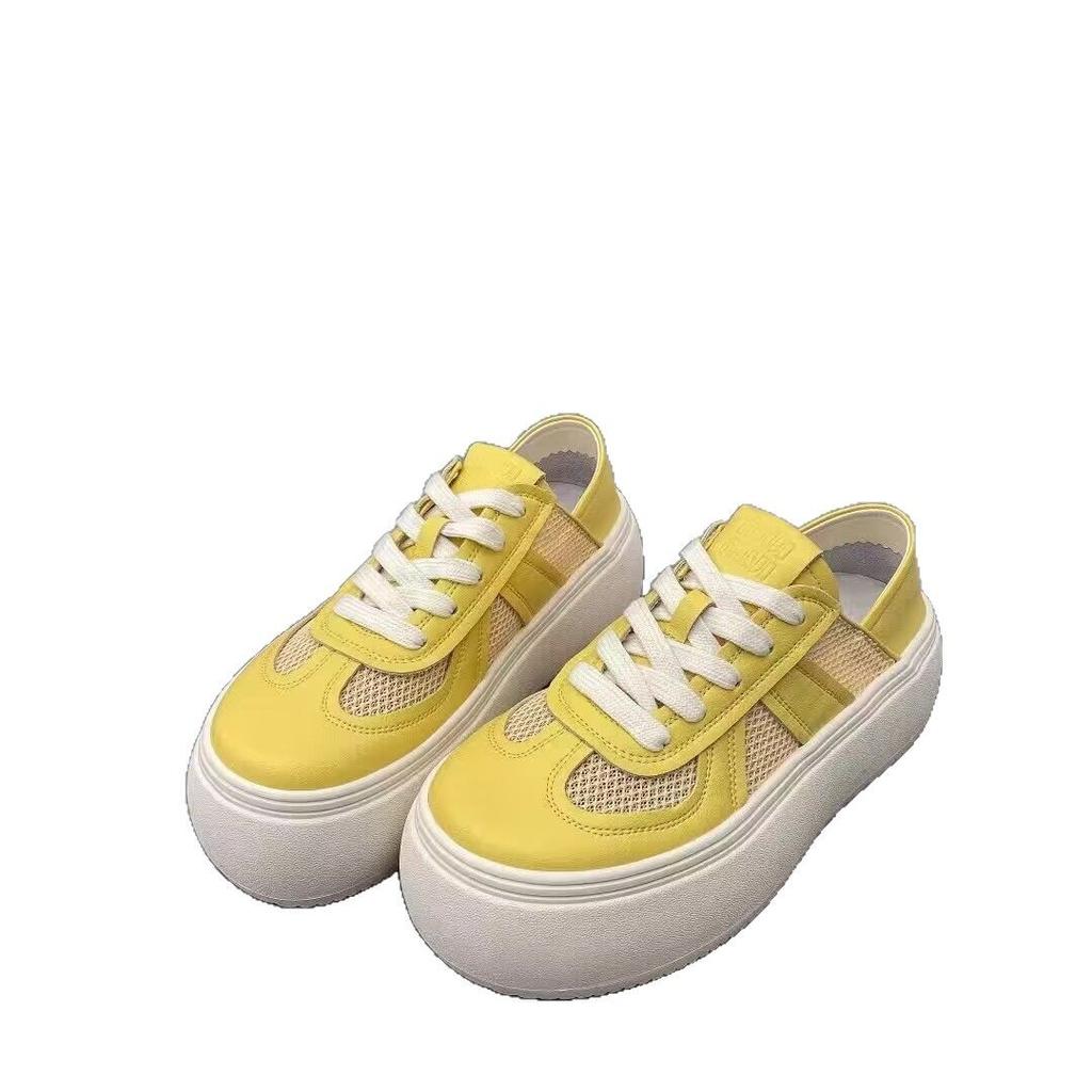Niche design two wear thick-soled little white shoes women's 2025 summer new versatile breathable trend heightening casual board shoes