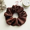 18cm Oversized Satin Scrunchies Solid Color Elastic Hair Band Women Girls Ponytail Holders Accessories Chic Hair Rope Ties