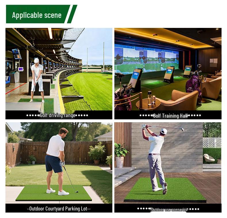 Premium Outdoor Golf Practice Mat - Swing & Hit with Realistic Green Grass