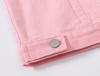 Women's Pink Frayed Denim Vest - Multicolor, Slim Fit, Sleeveless, Ripped Design for Spring/Summer