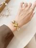 Luxury High-end Quartz Women Watch Rhombus Dial Pearl Bracelet Wristwatch Elegant Vintage Ladies Dress Watches Reloj De Mujer