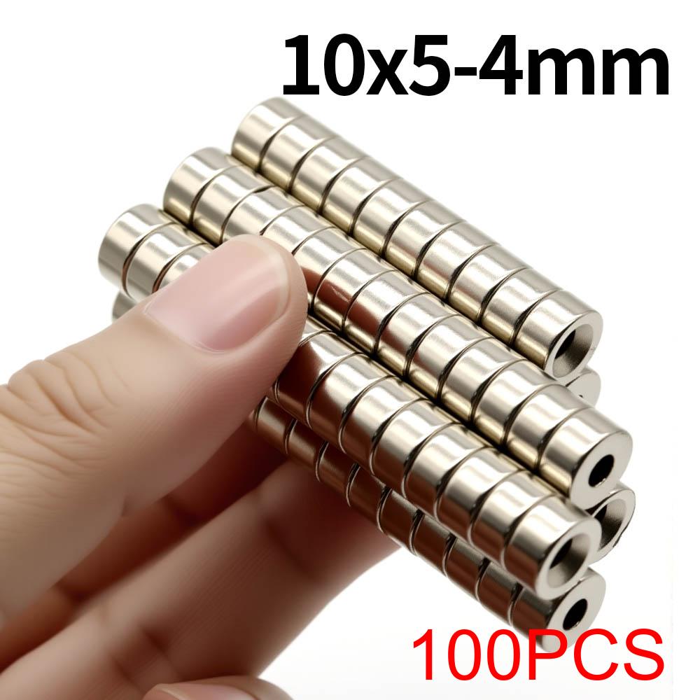 10x5-4mm Super Strong Neodymium Magnet  N35 NdfeB Permanent Magnetic imanes Round with holes Powerful Magnets Refrigerator