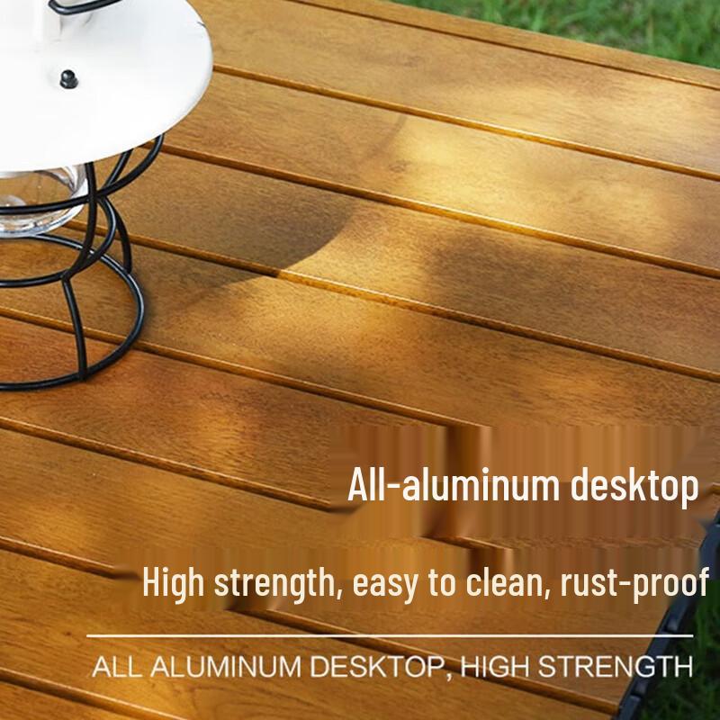 Portable Double-Layer Aluminum Outdoor Folding Camping Table