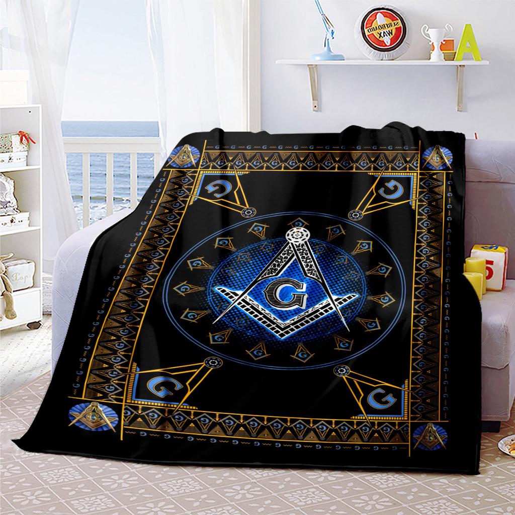 1PC Freemason Home Suitable All Seasons Soft Comfortable Blanket Sofa Office Travel Home Use Great Gift Idea