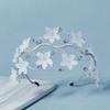 Handmade Beaded Crystal Headband Crown Bride Wedding Headdress Fairy Beautiful Acrylic Flower