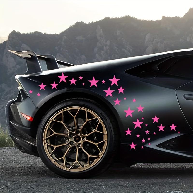 60pcs Five-pointed Star Car Body DIY Stickers Set Racing Side Door Vinyl Decals Auto Hood Sport Competition Style Fits for JDM