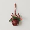 Green Christmas Chime Bell Red Pine Cone Bell Pendant  Home Door Decorations