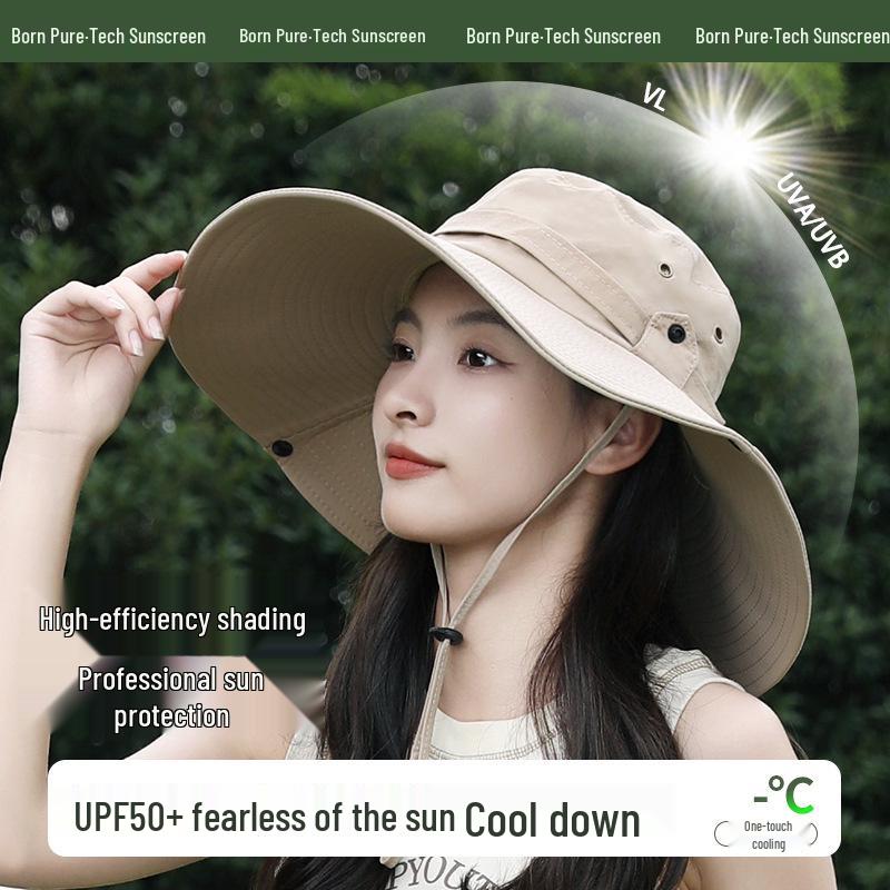 Women's Western Cowboy Hat - Sun Protection, Large Fit, Breathable for Outdoor Activities