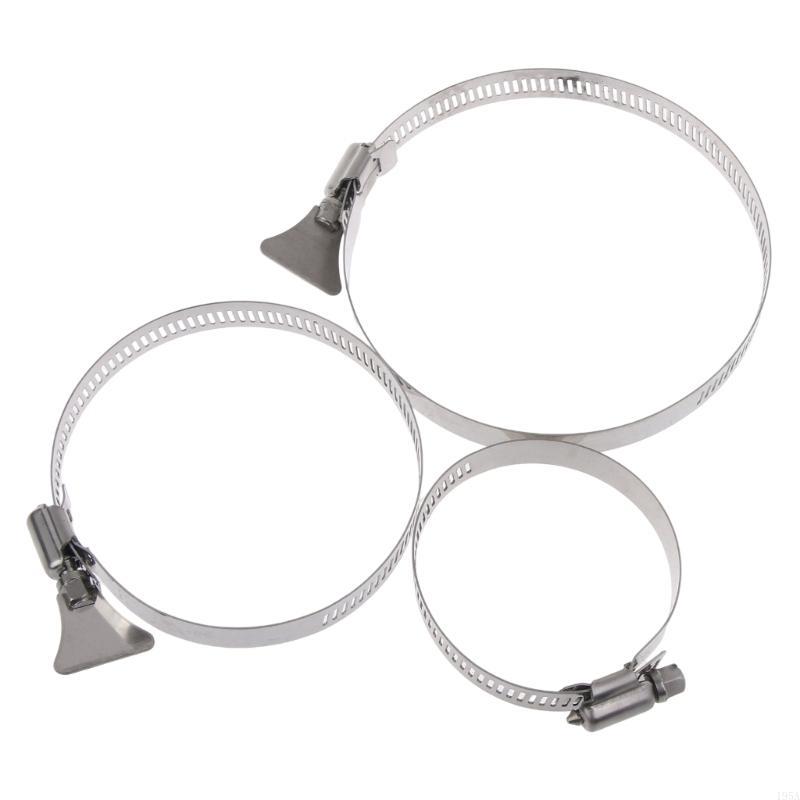 Diameter 50/75/100/150/200mm Stainless Steel Drive Hose Clamps Adjustable Gear Worm Fuel Tube Water Pipe Fixed Clip Spring