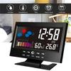 Large Backlit Display Digital Clock, Voice Control Weather Station, 12/24-Hour Format, Weather Forecast, USB Power Supply