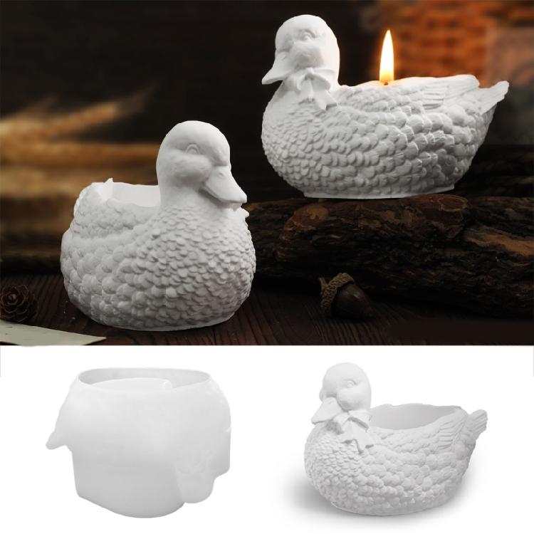 Kreative Silikonform Entenform Sukkulenten Pflanzgefäßformen Kerzenbecherformen für Seilkerzenbecher und Aufbewahrungsschalen