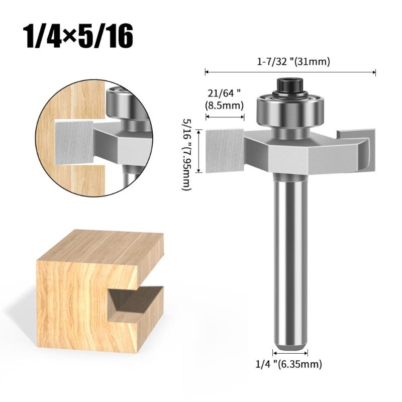 T Type Milling Cutter Trimming Machine Guitar Edging Inlay Slot Tool Guitar Making Tool Slotting Cutter Easy to Use
