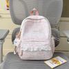 Schoolbag spring new Korean style INS style lace trim middle school backpack, large capacity middle school backpack for women