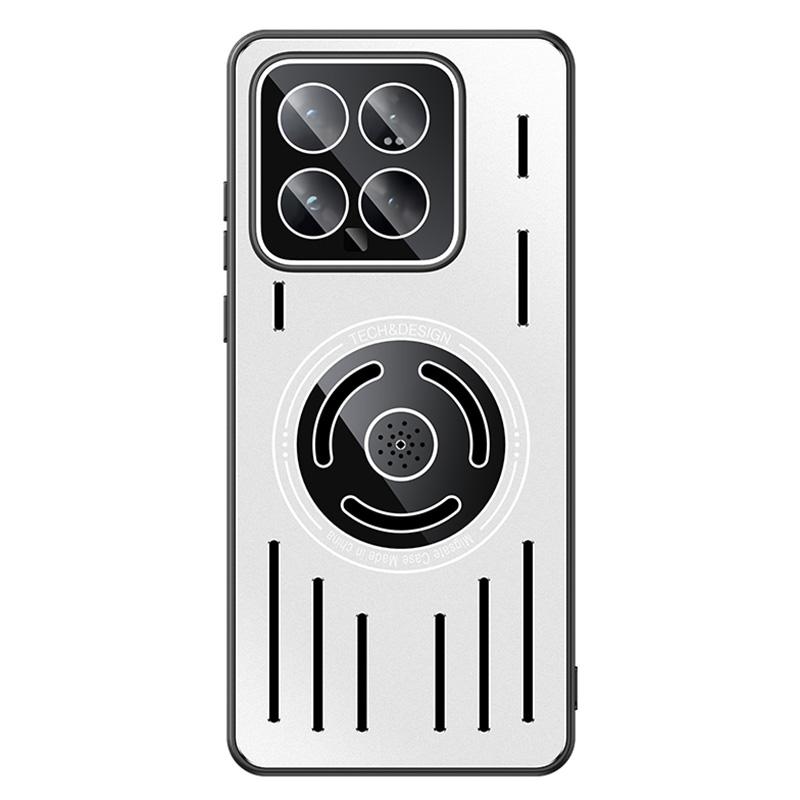 

Для Xiaomi 14 Магнитный чехол ТПУ+Металл Теплоотвод Чехол для телефона с Пленкой для ПК-объектива Silver