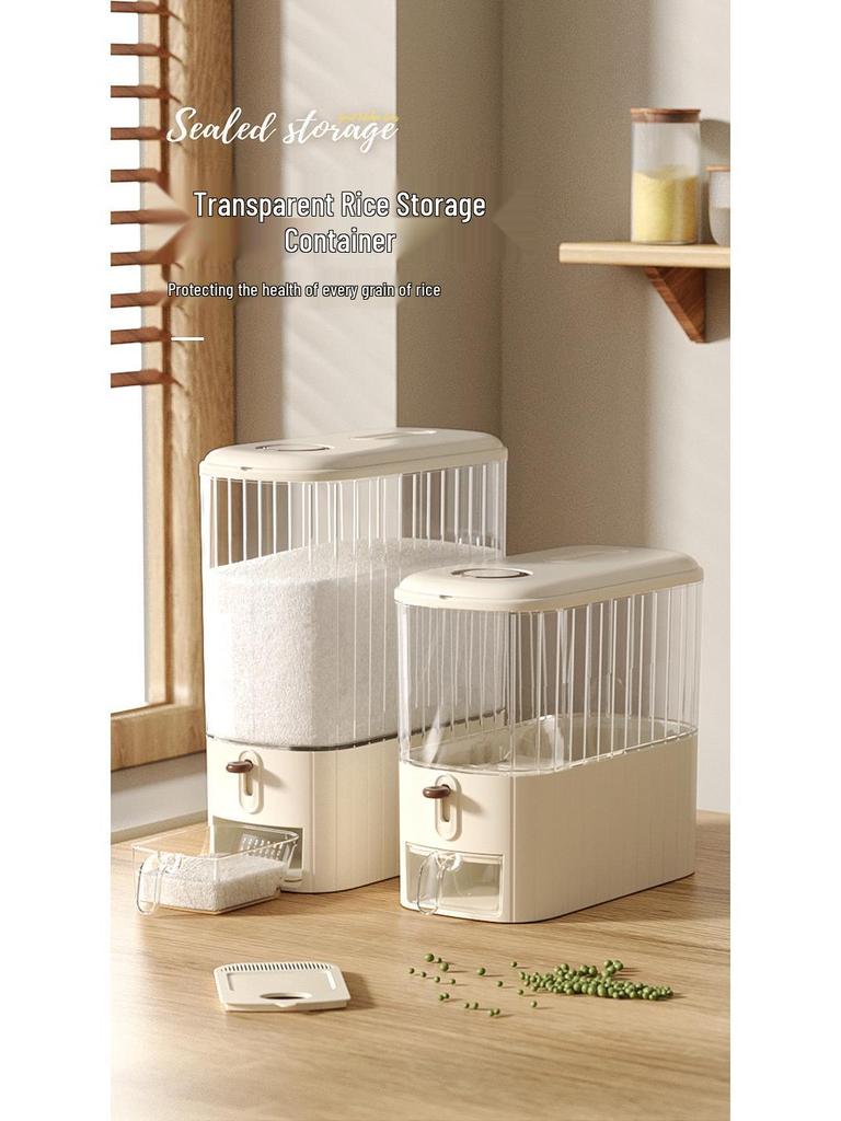 Large Sealed Food-Grade Rice Storage Bin - Moisture & Insect-Proof Kitchen Container