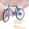 1:10 Mini Puppenhaus Fahrrad Legierung Miniatur Simuliertes Fahrrad Fahrzeugmodell Spielzeug Zubehör Hellblau