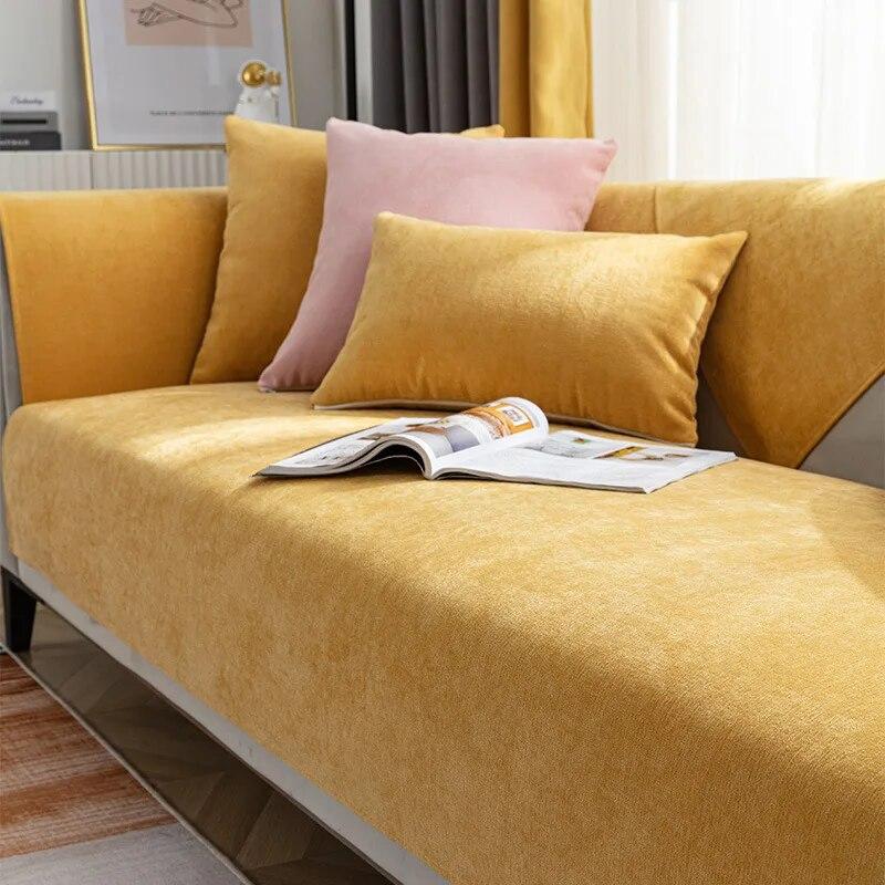 Luxusní pevná pohovka ručník Kočičí škrábanec Potahy na polštáře do obývacího pokoje Chaise Longue Rohový nábytek ve tvaru L Potahy na pohovku