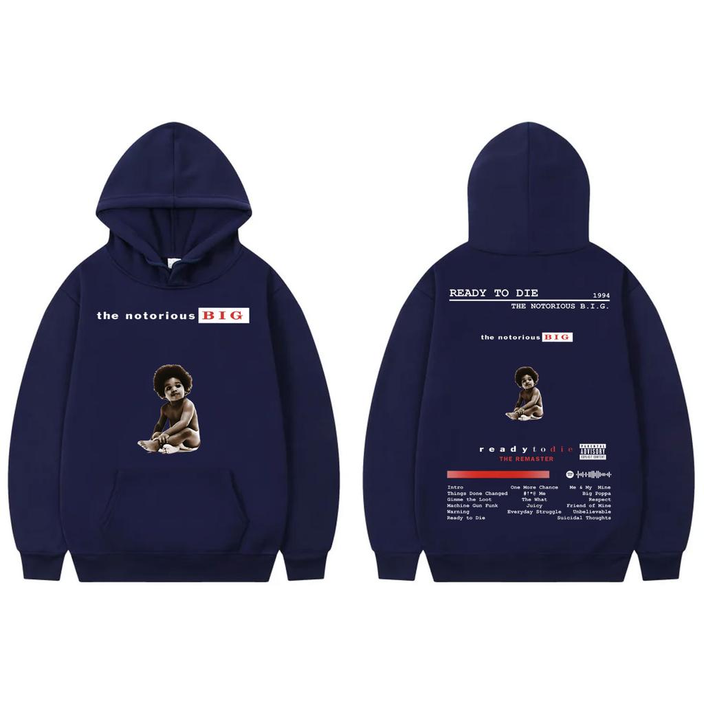 Rapper The Notorious Big Mikina Ready To Die Album Merch Mikiny Pánské Dámské Oblečení Móda Hip Hop Mikiny Streetwear