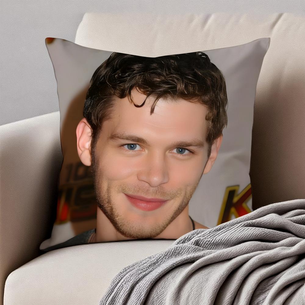 K-Klaus Mikaelson Vampire Diaries Cushion Cover Pillowcase Anti-Dustmite Invisible Zipper Short Plush Sofa Cushion
