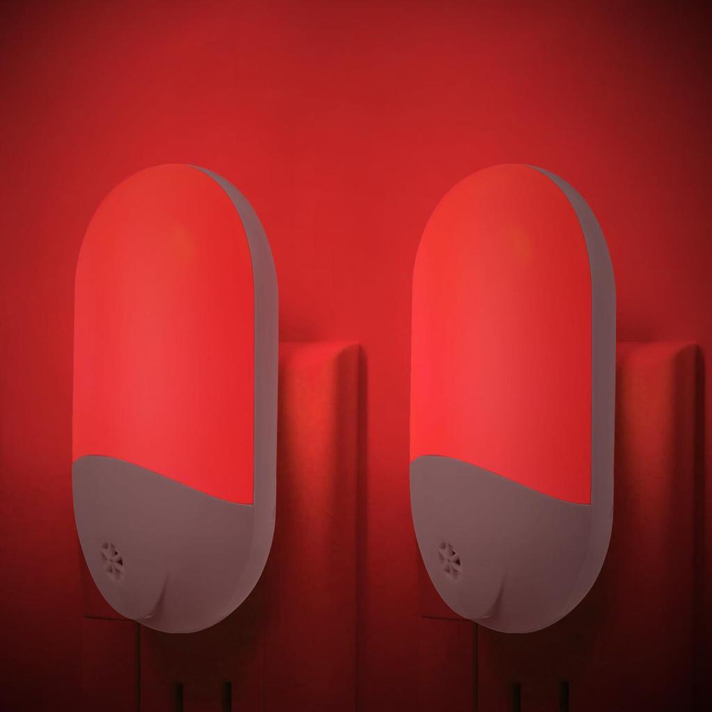 LED Night Light with Smart Control - Sleep Aid Red Light for Pregnant Women & Babies