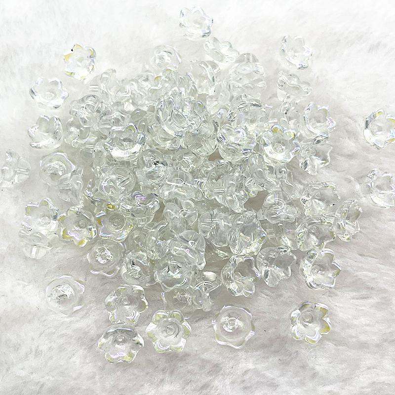 20pcs 7X12mm Colorful Bellflower Lampwork Beads Caps Glass Spacer Beads For Jewelry Making DIY Bracelets Hairpin Accessories