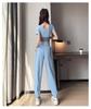 2025 Women's Quick-Dry Sportswear Set: Summer Gym & Yoga Suit with Casual Green Pants