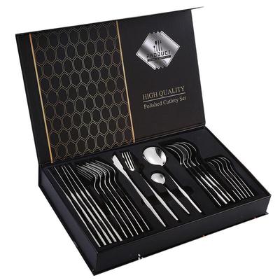 Lantuan European Style 24-Piece Stainless Steel Cutlery Set