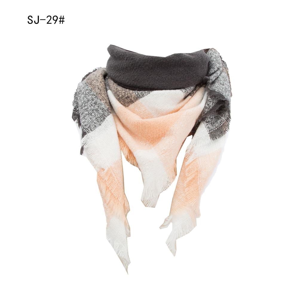 Designe Brand Knitted Spring Winter Women Scarf Plaid Warm Cashmere Scarves Shawls Luxury Neck Bandana Female Pashmina Wrap