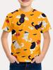 Halloween   Kids Clothes Cute Pumpkin Spooky Leaves 3D Print Casual O-Neck Short Sleeve Quick-Dry Boy T-Shirts for Children