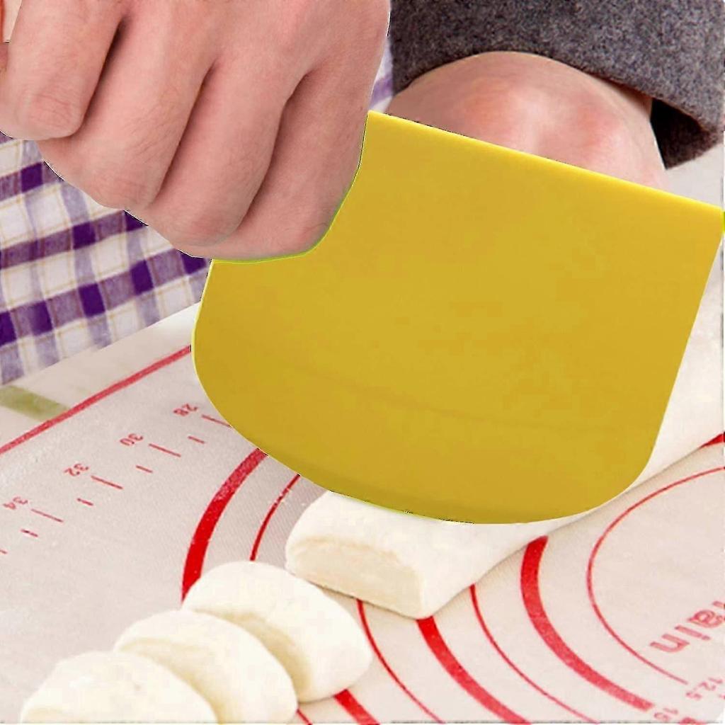 Teigschaber, Gebäckschaber Kunststoff Tischmesser, Schüsselschaber Teig Brotmesser Zum Kuchen Dekorieren Backen, 4 Stück (gemischte Farben)-MXBC