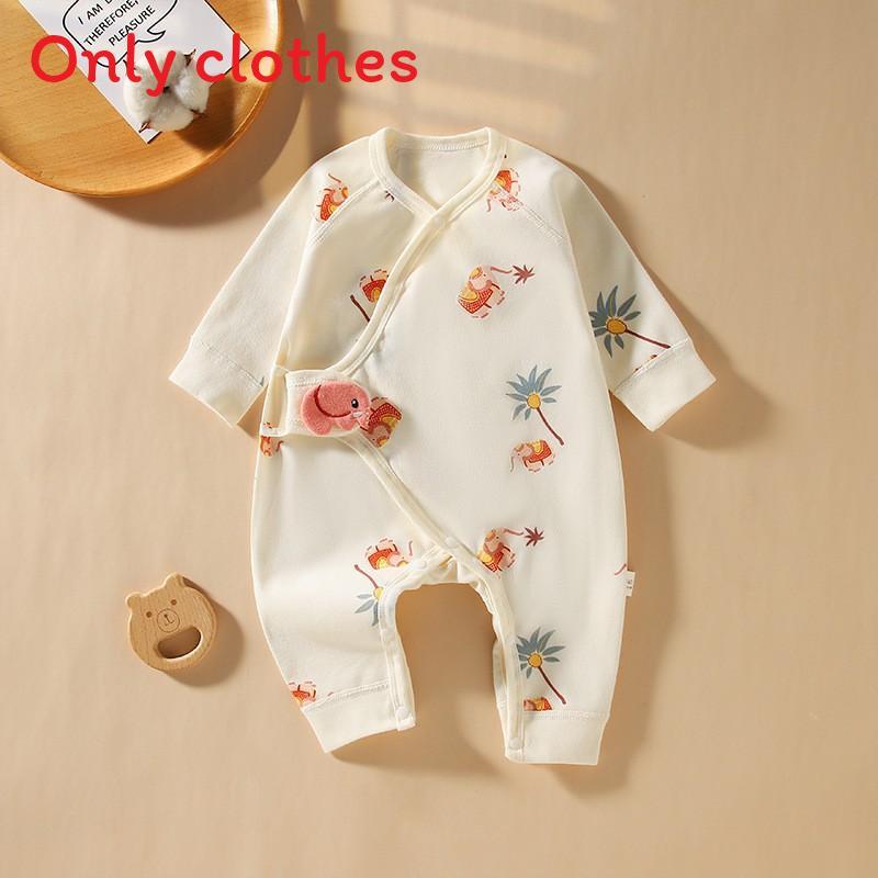 Baby Romper With Pure Cotton Long Sleeve Design For Newborns And Toddlers
