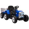 Kids' Electric Car with Trailer, Remote Control, Headlights, 3-6 km/h, for 3-6 Years, Blue