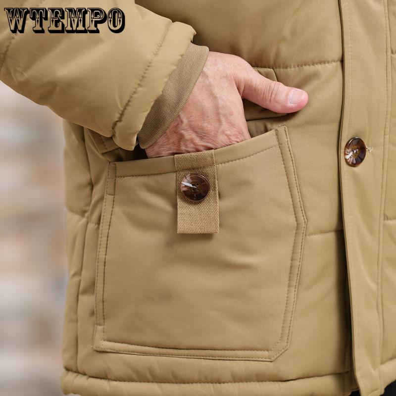 Winter Men's Padded Jacket Middle-aged and Elderly Men's Father's Clothing Thick Fat Jacket Men's Loose Plus Size Cotton Coat