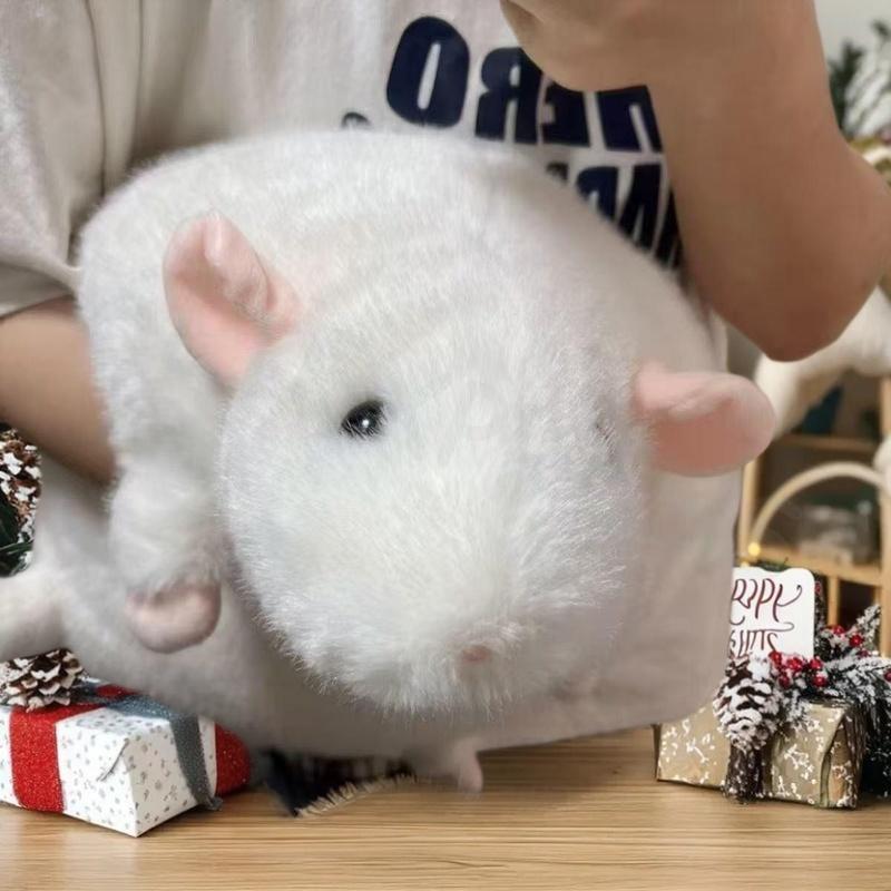 Soft Oversized Animal Figure Cute Simulation Big Mouse Plush Toy Pillow Birthday Gift 1Pcs 35/50/90cm Cartoon Flower Branch Rat