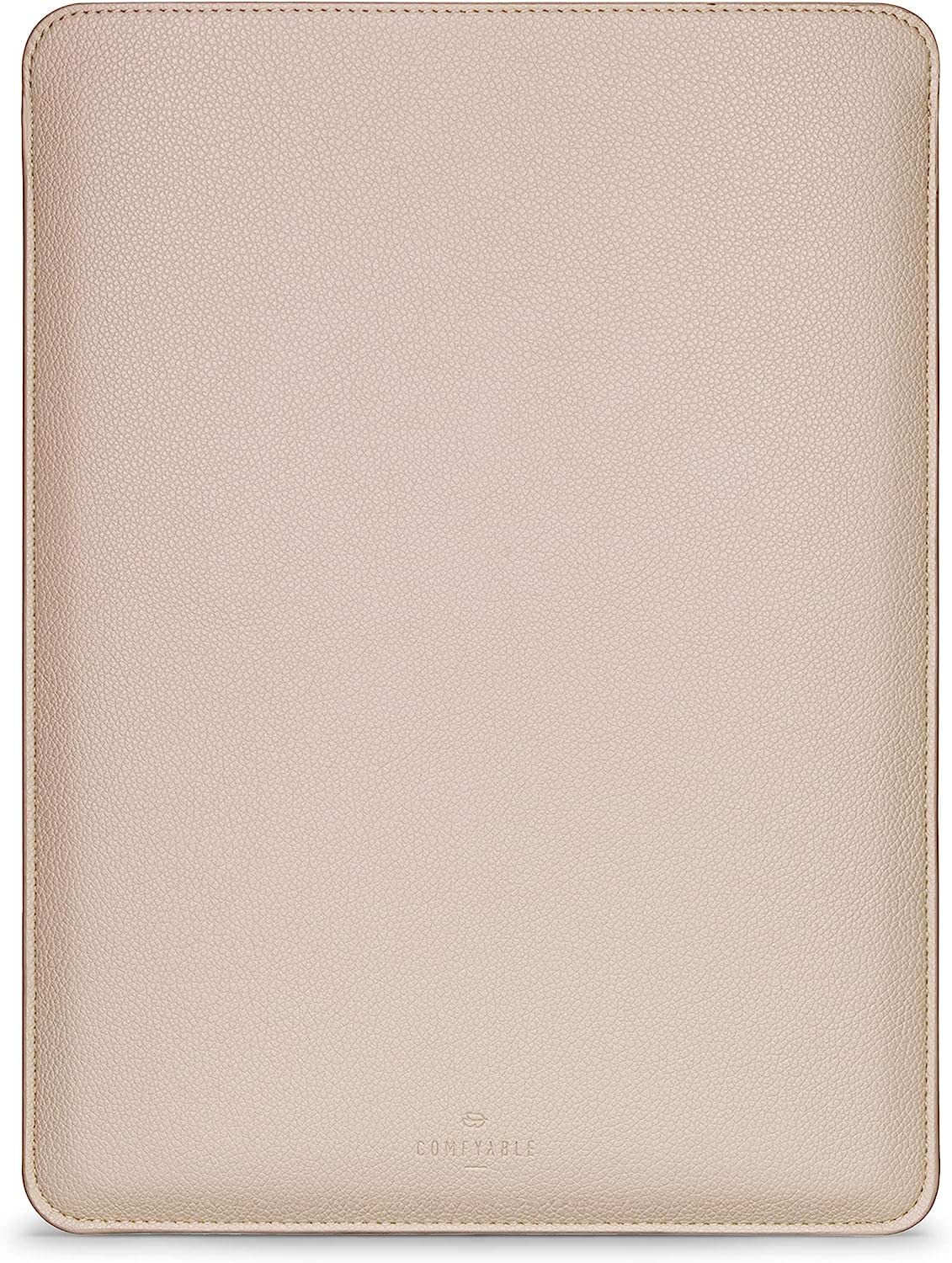 

Comfyable Slim Laptop Sleeve for 15 MacBook Air (M4 2025, A3241, M3 2024, A3114 & M2 2023, A2941), Faux Leather Protective Case, Sand