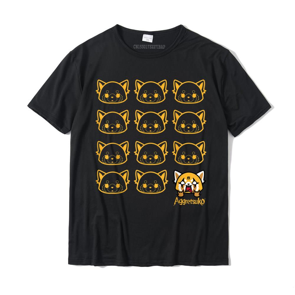 Aggretsuko Roter Panda Gesichter T-Shirt