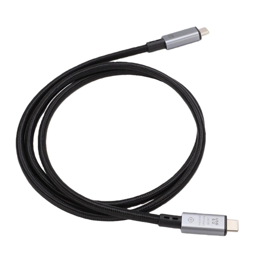 240W Fast Charging Cable Support for Thunderbolt 5 Type C To Type C 80Gbps 8K 60Hz Resolution Charger Cable for Laptop