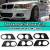 2X Front Bumper Fog Light Cover For BMW E46 M3 2001 2002 2003 2004 2005 2006 Car Dual Hole Surround Air Duct Grille Racing Style