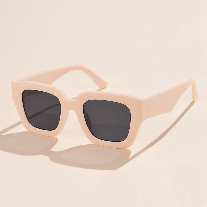 Women Men Retro Rectangle Shades Sunglasses Shade Sports Large border Sun Glasses Outdoor Eyeglasses Broad Leg Eyewear