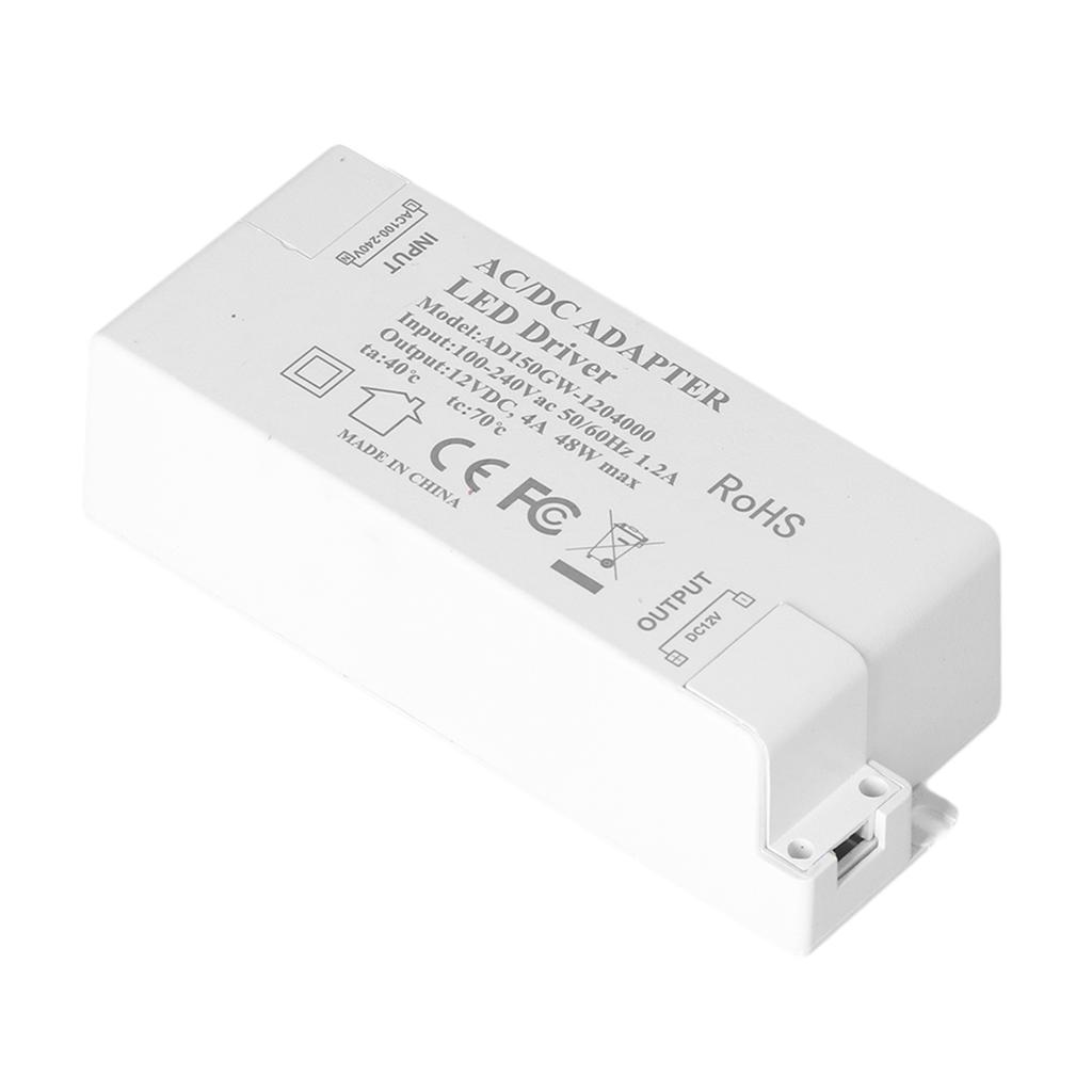 LED Driver DC12V 4A 48W LED Transformer Lamp Power Supply Transformer for Home AC100‑240V