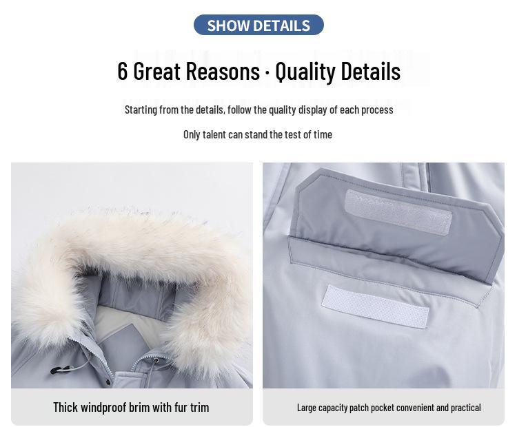 Men's Thick Winter Padded Cotton Parka Jacket