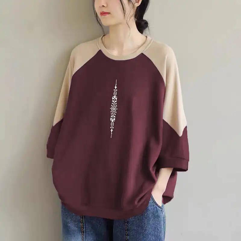 Sweatshirt for Women Cotton Oversize Thickened Loose Casual Pullover Long Sleeve Winter Sweatshirt Top