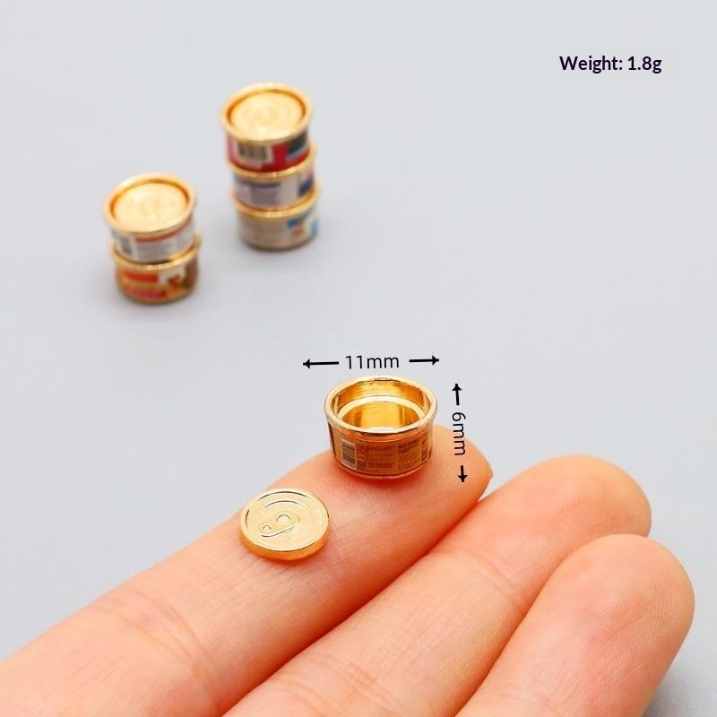 1/5Pcs 1/12 Dollhouse Simulation Pet Food Can Mini Cat Dog Food Toy Pretend Play Doll House Home Decor Accessories