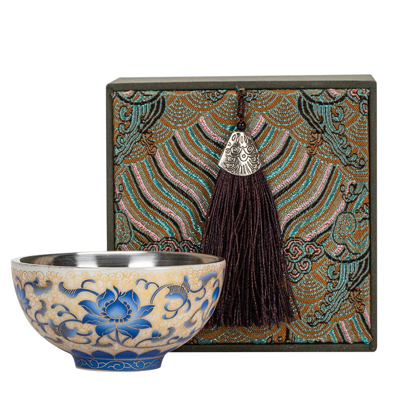 

Gilded Silver Ceramic Master Tea Cup