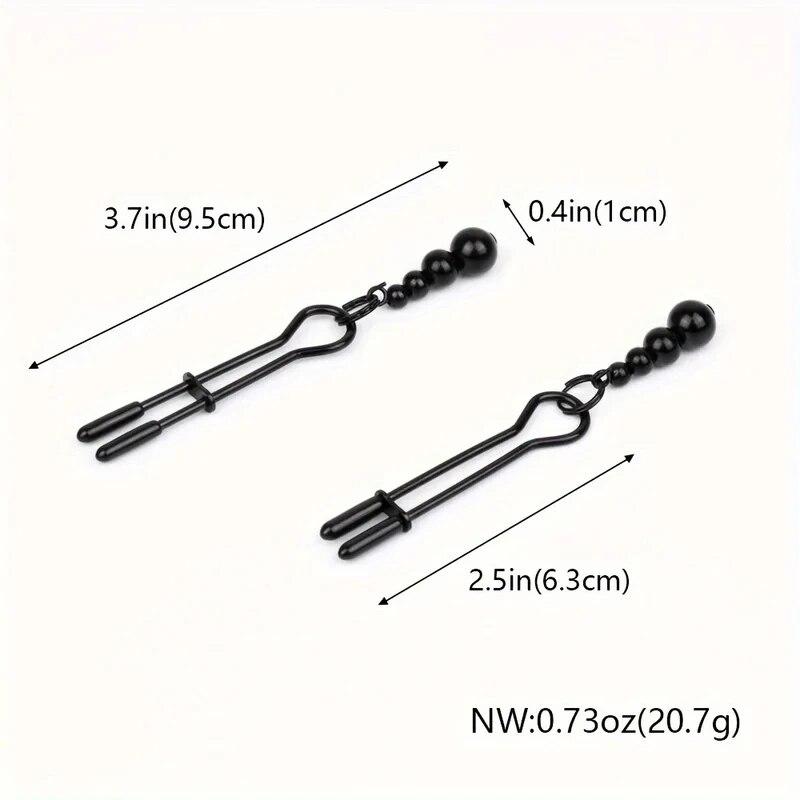 Metal Nipple Clip with Gourd Pandent Breast Clamp Adjustable Stimulation Nipple Tools Adult BDSM Sex Toys for Women and Couples