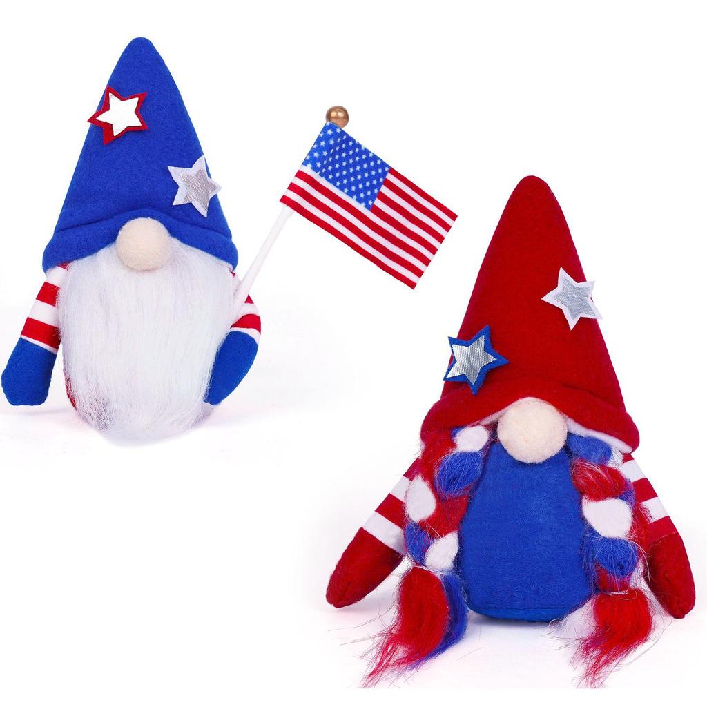 Cross-Border Independence Day Flag Gnome Doll Ornament