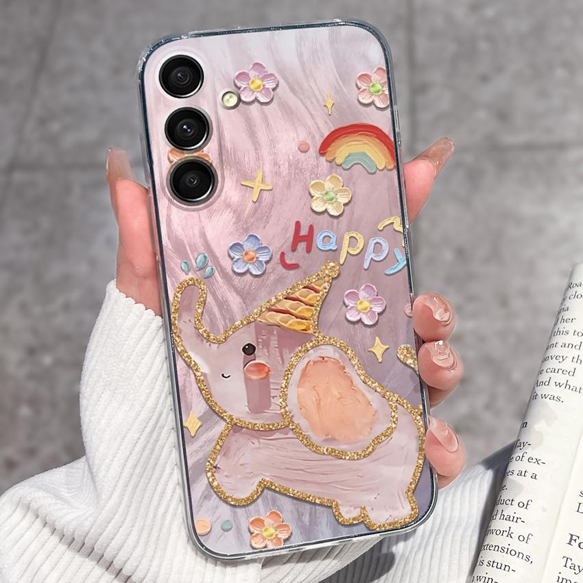 Casing For Samsung A16 A17 A15 A14 A13 A12 A10 A26 A25 A24 A23 A22 Phone Cover Cute Penguin Pattern Transparent Silicone Shell For Samsung Bumper Case
