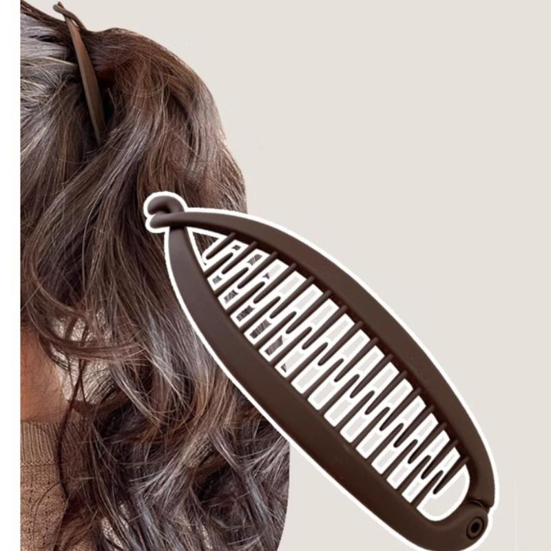 Rutschfester Bananen-Haarclip für Damen Nahtloses Design Harz-Haarnadel für Pferdeschwänze, Dutt und Hochsteckfrisuren
