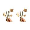 2Pieces Artificial Climbing Branch Exercise Vine for Reptiles Habitats with Realistic Texture and Stable Build Decoration