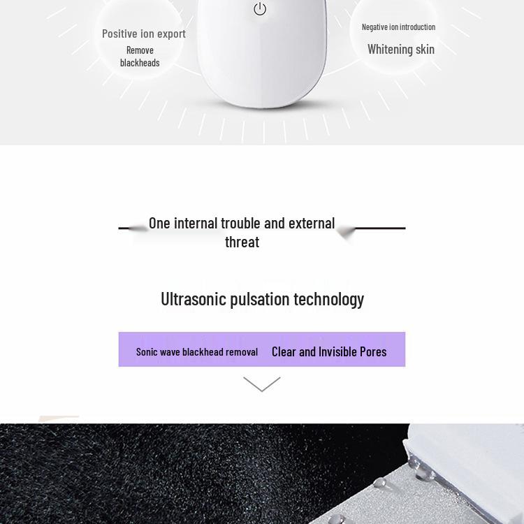 Ultrasonic Skin Scrubber: Exfoliator & Blackhead Remover Tool for Home & Salon Use
